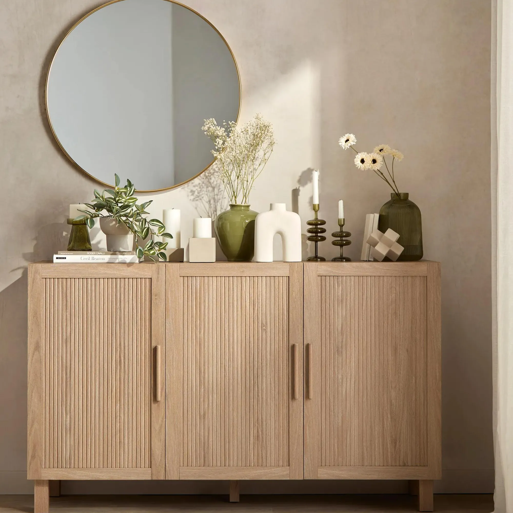 Bouclair 3 Door Wood Veneer Buffet* Furniture Accessories|Buffet Tables & Credenzas