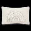 Bouclair Anya Beige Tufted Rainbow Lumbar Throw Pillow* Nursery Throw Pillows