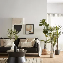 Bouclair Artificial Exotic Floor Plant in White Pot* Branches|Artificial Flowers