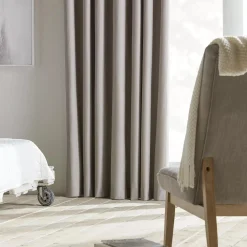 Bouclair Beige Chambray Blackout Curtain* Sheer Curtains & Window Sheer Panels|Blackout Window Curtains