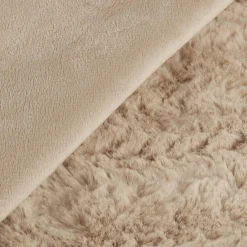 Bouclair Beige Ellyn Faux Fur Throw* Decorative Throws & Blankets