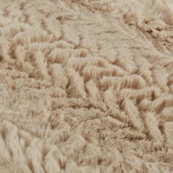 Bouclair Beige Ellyn Faux Fur Throw* Decorative Throws & Blankets
