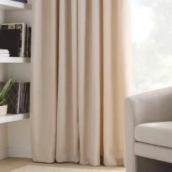 Bouclair Beige Emile Panel Curtain* Sheer Curtains & Window Sheer Panels|Room Darkening & Light Filtering Curtains