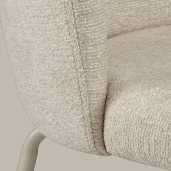 Bouclair Beige Fabric and Metal Dining Chair* Furniture Accessories|Dining Chairs