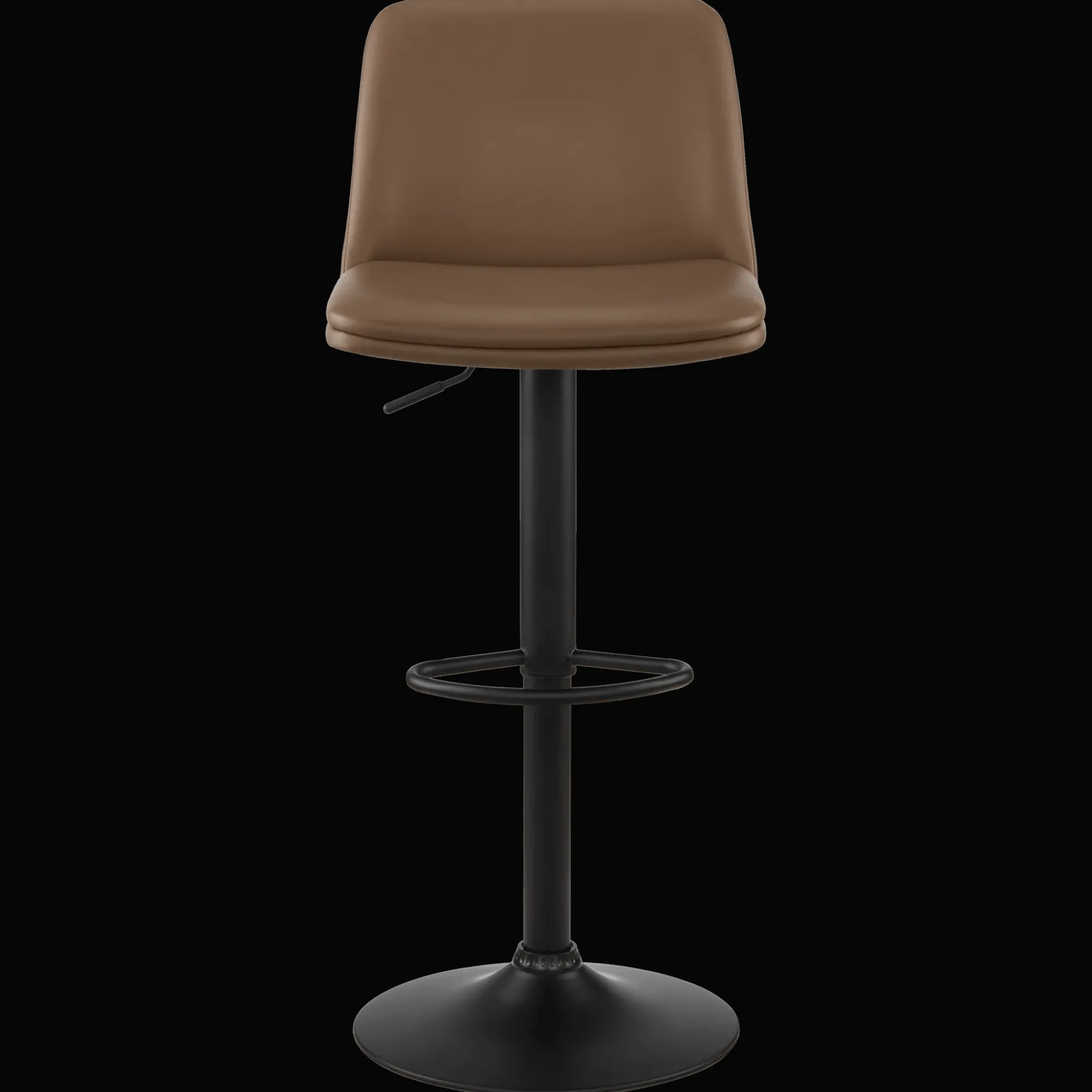 Bouclair Beige Faux Leather and Metal Bar Stool* Furniture Accessories|Bar & Counter Stools