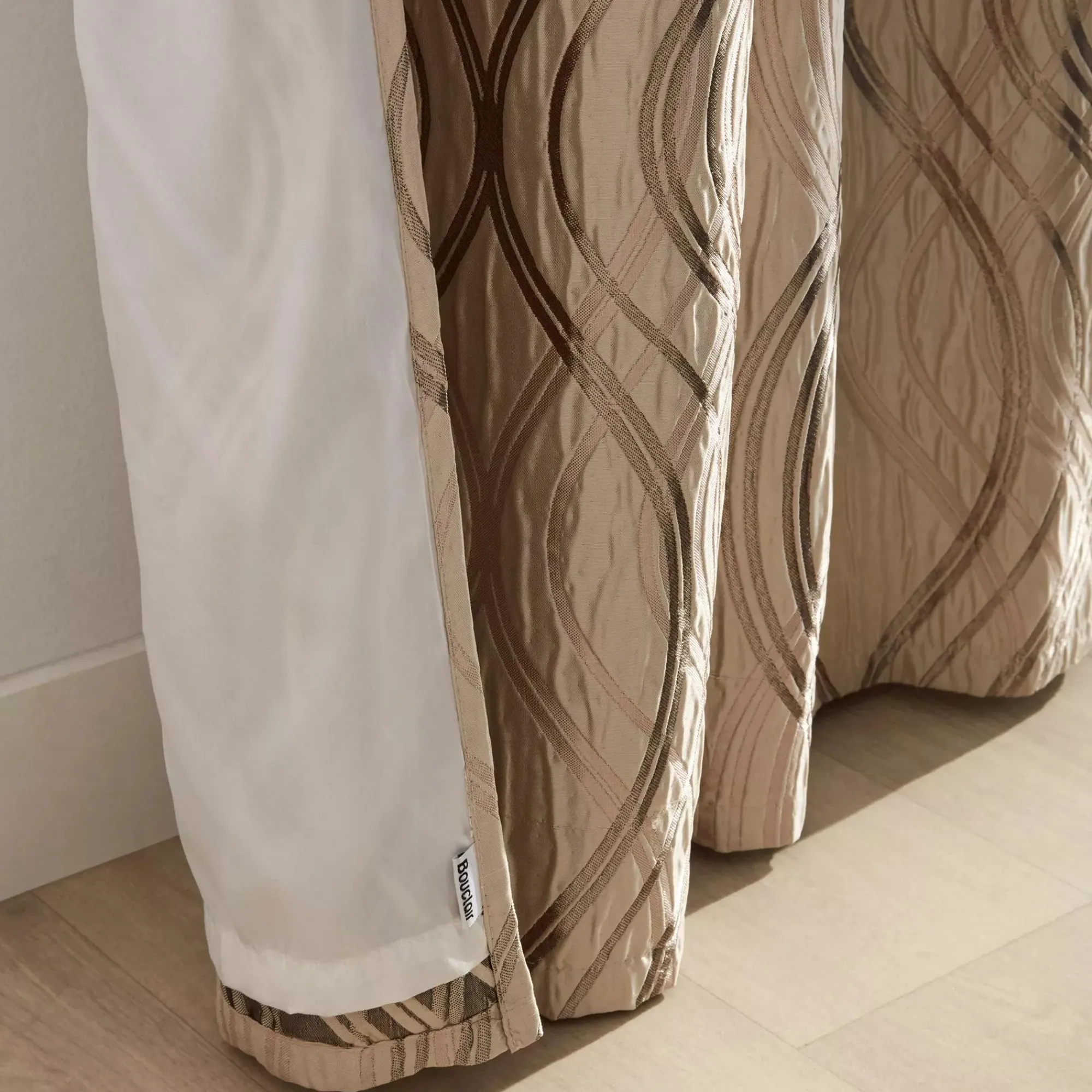 Bouclair Beige Prato Panel Curtain* Sheer Curtains & Window Sheer Panels|Room Darkening & Light Filtering Curtains