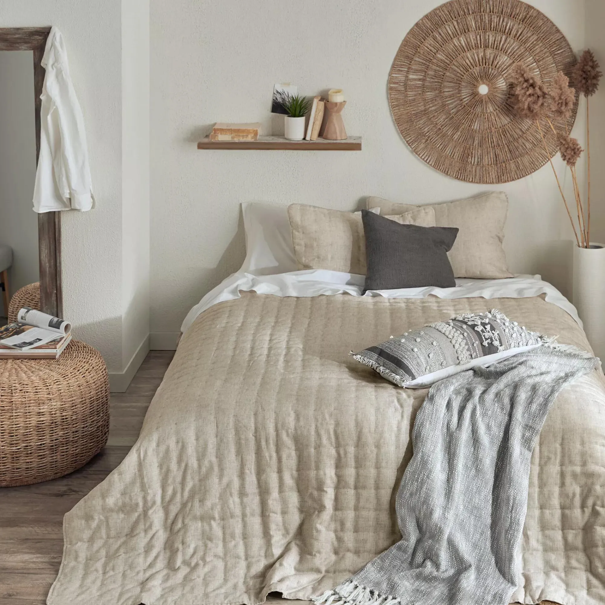 Bouclair Beige Quin Collection - 3-Piece Coverlet Set* Coverlet Sets