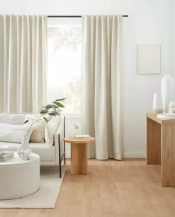 Bouclair Beige Taha Rod Pocket Back Tab Blackout Curtain* Blackout Window Curtains|Sheer Curtains & Window Sheer Panels