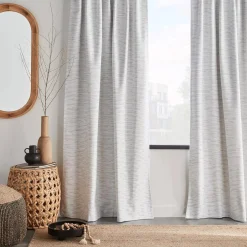 Bouclair Black And White Dayni Blackout Back-Tab Curtain* Sheer Curtains & Window Sheer Panels|Blackout Window Curtains