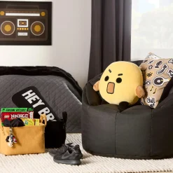 Bouclair Black Canvas Bean Bag* Junior Bedroom Furniture