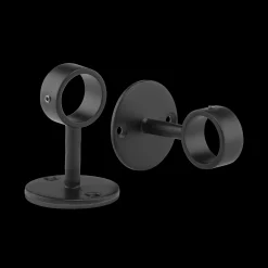 Bouclair Black Ceiling Brackets 22/25 mm* Curtain Rod Set Accessories|Curtain Rods