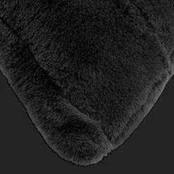 Bouclair Black Cougar Faux Fur Throw Pillow* Decorative Throw Pillows