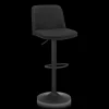 Bouclair Black Fabric and Metal Adjustable Bar Stool* Furniture Accessories|Bar & Counter Stools