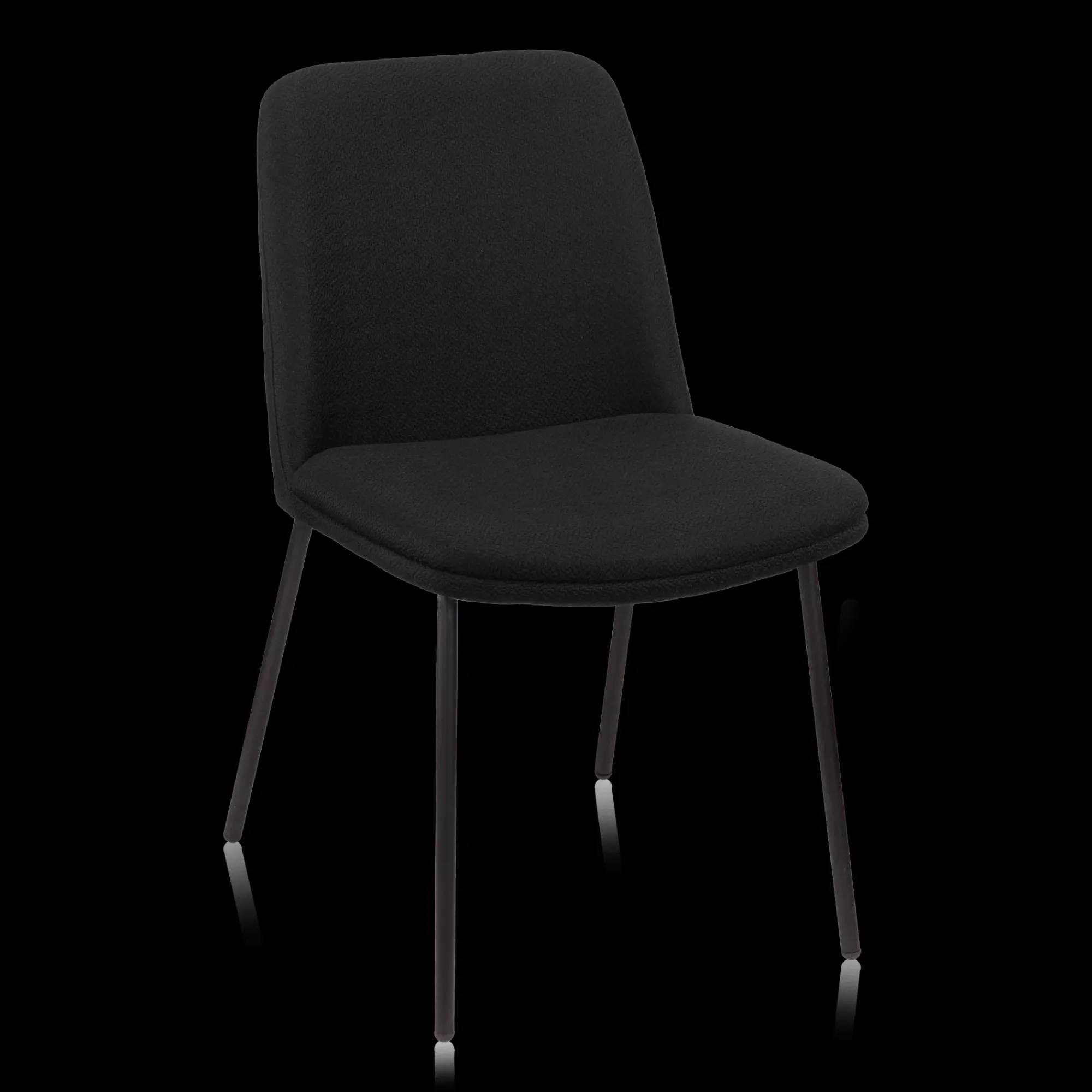 Bouclair Black Fabric and Metal Dining Chair* Furniture Accessories|Dining Chairs