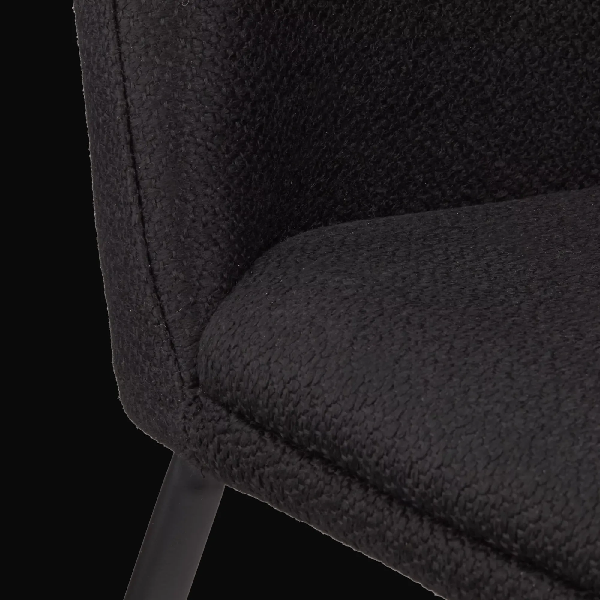 Bouclair Black Fabric and Metal Dining Chair* Furniture Accessories|Dining Chairs