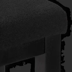 Bouclair Black Fabric and Wood Bench* Entryway Benches Ottomans And Poufs|Ottomans & Benches