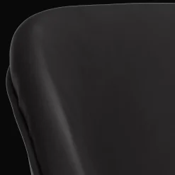 Bouclair Black Faux Leather and Black Metal Chair* Furniture Accessories|Dining Chairs