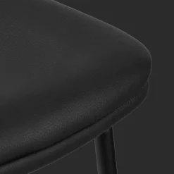 Bouclair Black Faux Leather and Metal Dining Chair* Furniture Accessories|Dining Chairs
