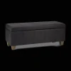 Bouclair Black Faux Leather Storage Bench* Entryway Benches Ottomans And Poufs|Ottomans & Benches