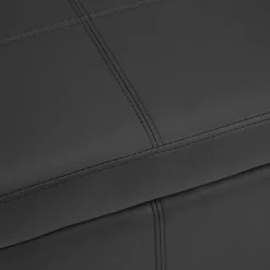 Bouclair Black Faux Leather Storage Bench* Entryway Benches Ottomans And Poufs|Ottomans & Benches