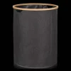 Bouclair Black Hamper with Bamboo Ring* Storage Baskets & Hampers|Storage & Baskets