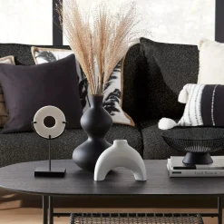 Bouclair Black Hourglass Bubble Vase* Modern Decorative Vases|Home Decorative Items & Objects