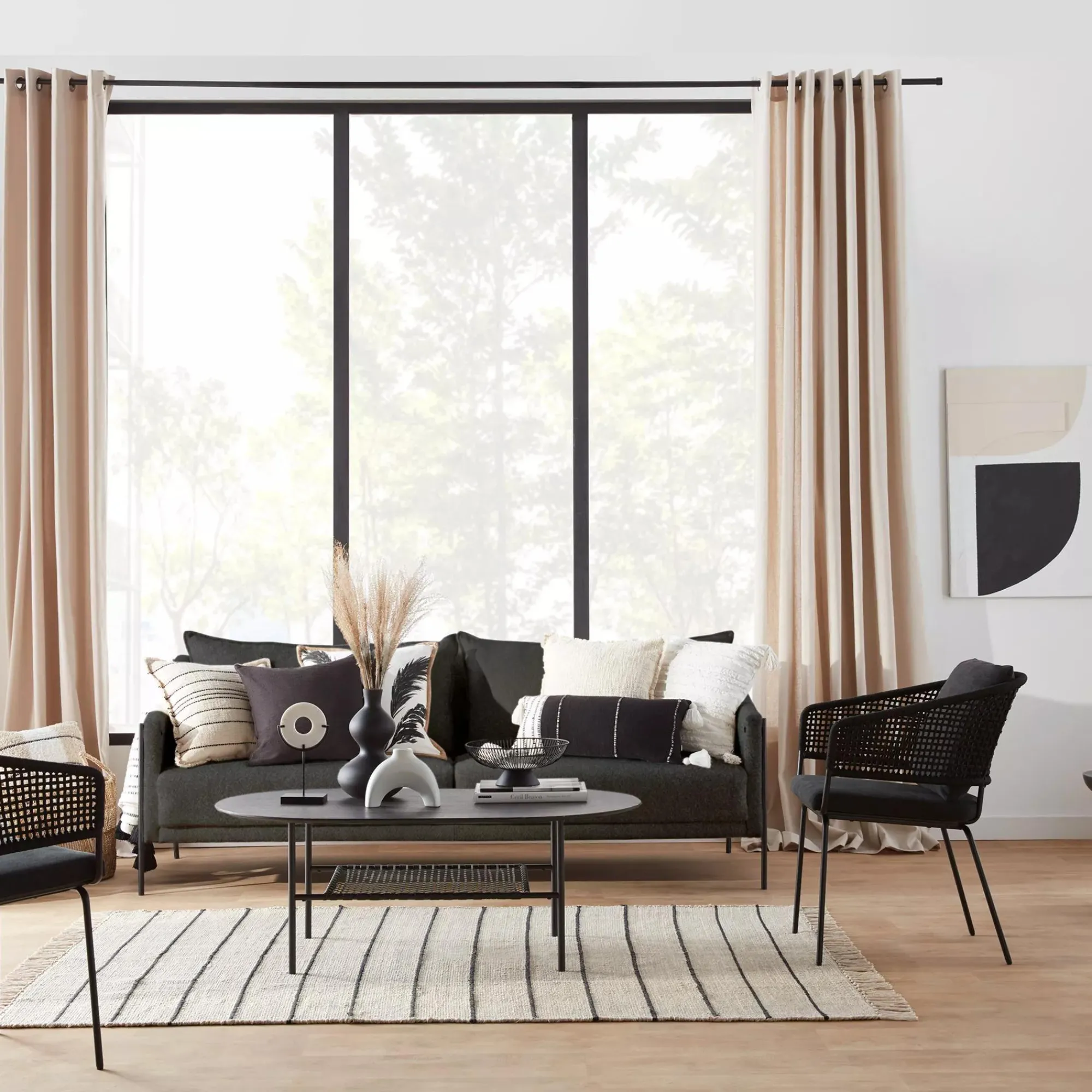 Bouclair Black Hourglass Bubble Vase* Modern Decorative Vases|Home Decorative Items & Objects