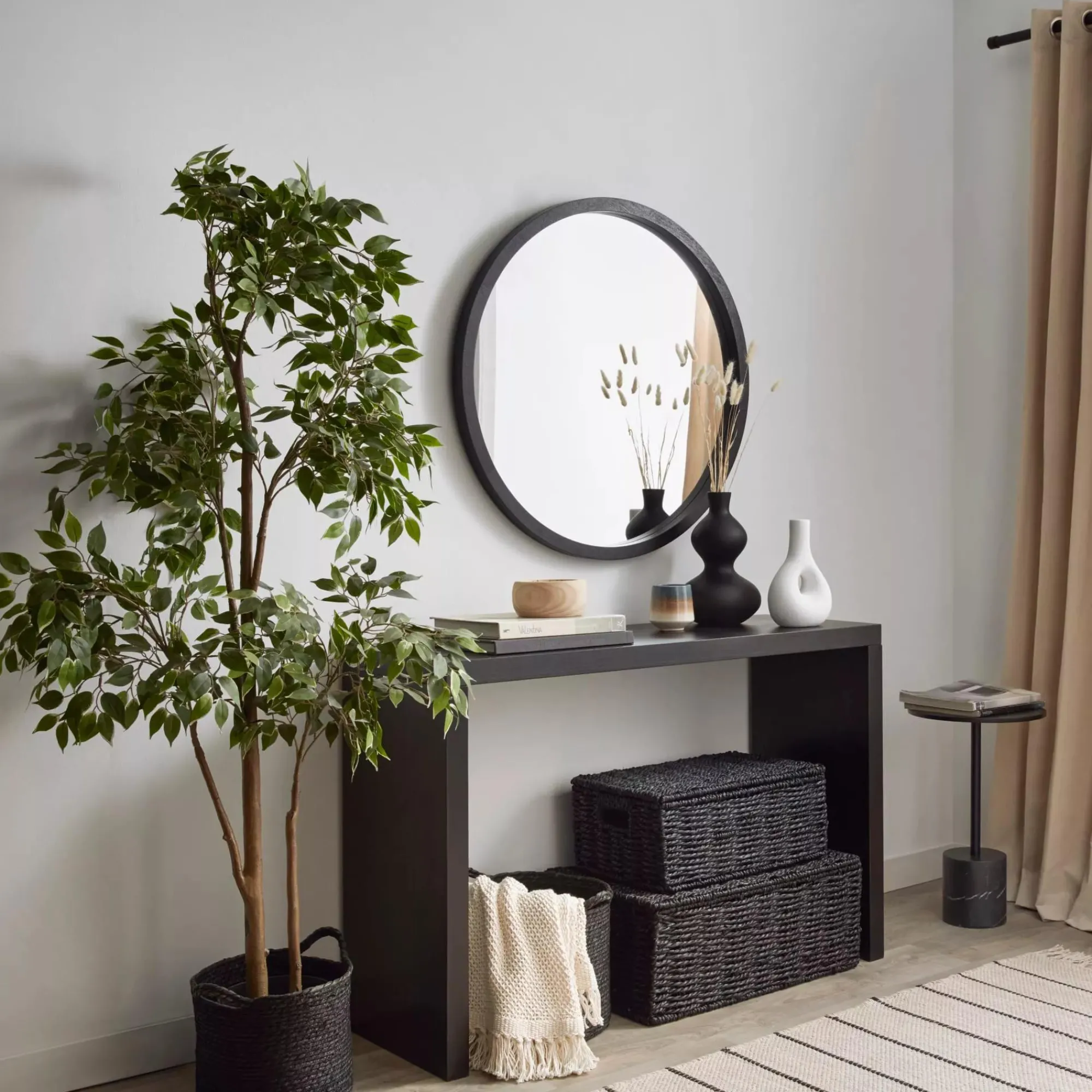 Bouclair Black Hourglass Bubble Vase* Modern Decorative Vases|Home Decorative Items & Objects