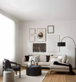 Bouclair Black Logan Faux Fur Throw* Decorative Throws & Blankets