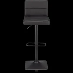 Bouclair Black Matte Faux Leather and Metal Adjustable Bar Stool* Furniture Accessories|Bar & Counter Stools