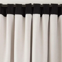 Bouclair Black Ortega Blackout Back-Tab Curtain* Sheer Curtains & Window Sheer Panels|Blackout Window Curtains