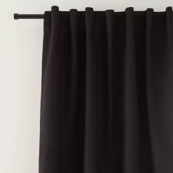 Bouclair Black Ortega Blackout Back-Tab Curtain* Sheer Curtains & Window Sheer Panels|Blackout Window Curtains