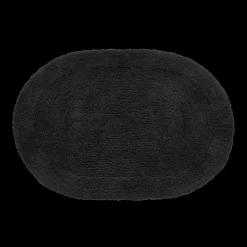 Bouclair Black Oval Tufted Bath Mat* Bath Mats