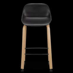 Bouclair Black Plastic and Wood Metal Veneer Counter Stool* Furniture Accessories|Bar & Counter Stools