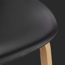 Bouclair Black Plastic and Wood Metal Veneer Counter Stool* Furniture Accessories|Bar & Counter Stools
