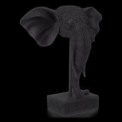 Bouclair Black Resin Elephant on Stand* Home Decorative Items & Objects