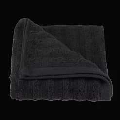 Bouclair Black Ribbed Hand Towel* Bath Towels