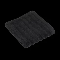 Bouclair Black Ribbed Hand Towel* Bath Towels