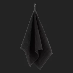 Bouclair Black Ribbed Hand Towel* Bath Towels