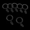 Bouclair Black Set of 7 Metal Clip Rings* Curtain Rod Set Accessories|Curtain Rods