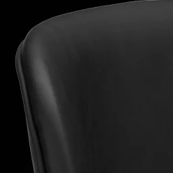 Bouclair Black Textured Faux Leather & Metal Adjustable Bar Stool* Furniture Accessories|Bar & Counter Stools