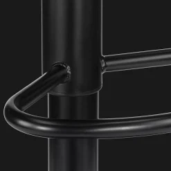 Bouclair Black Textured Faux Leather & Metal Adjustable Bar Stool* Furniture Accessories|Bar & Counter Stools