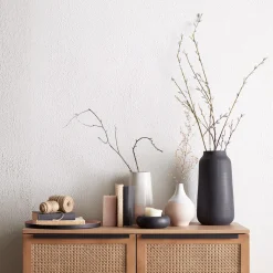 Bouclair Black Textured Vase* Modern Decorative Vases|Home Decorative Items & Objects