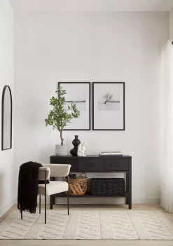 Bouclair Black Veneer 3-Drawer Console* Furniture Accessories|Consoles