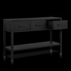 Bouclair Black Veneer 3-Drawer Console* Furniture Accessories|Consoles