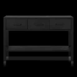 Bouclair Black Veneer 3-Drawer Console* Furniture Accessories|Consoles