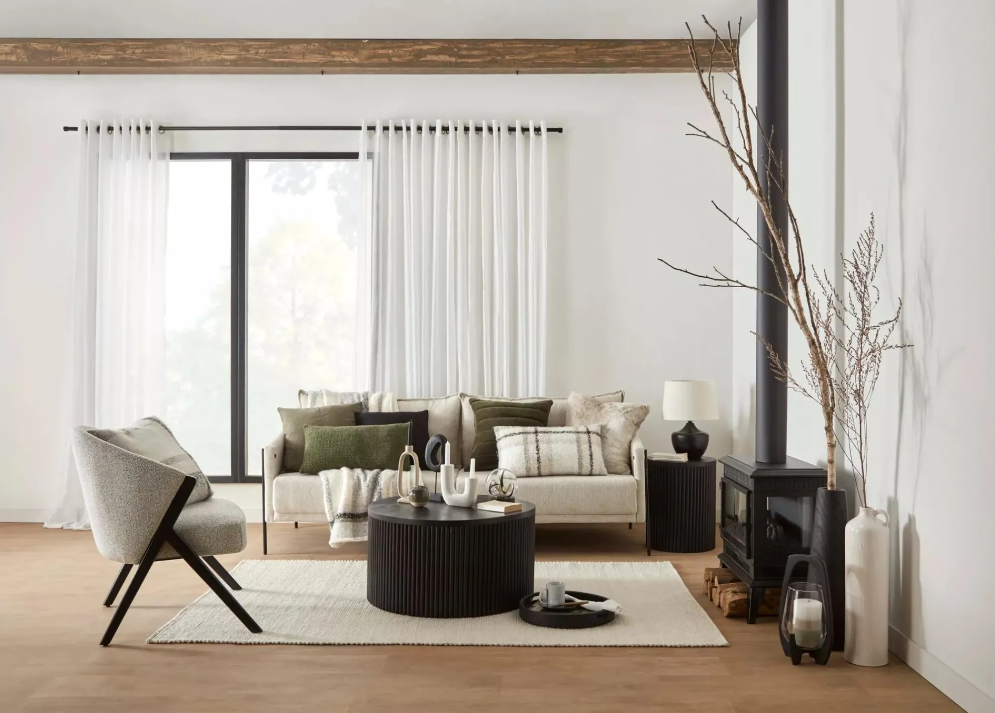 Bouclair Black Wood Floor Vase* Home Decorative Items & Objects