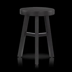 Bouclair Black Wood Stool* Bathroom Furniture