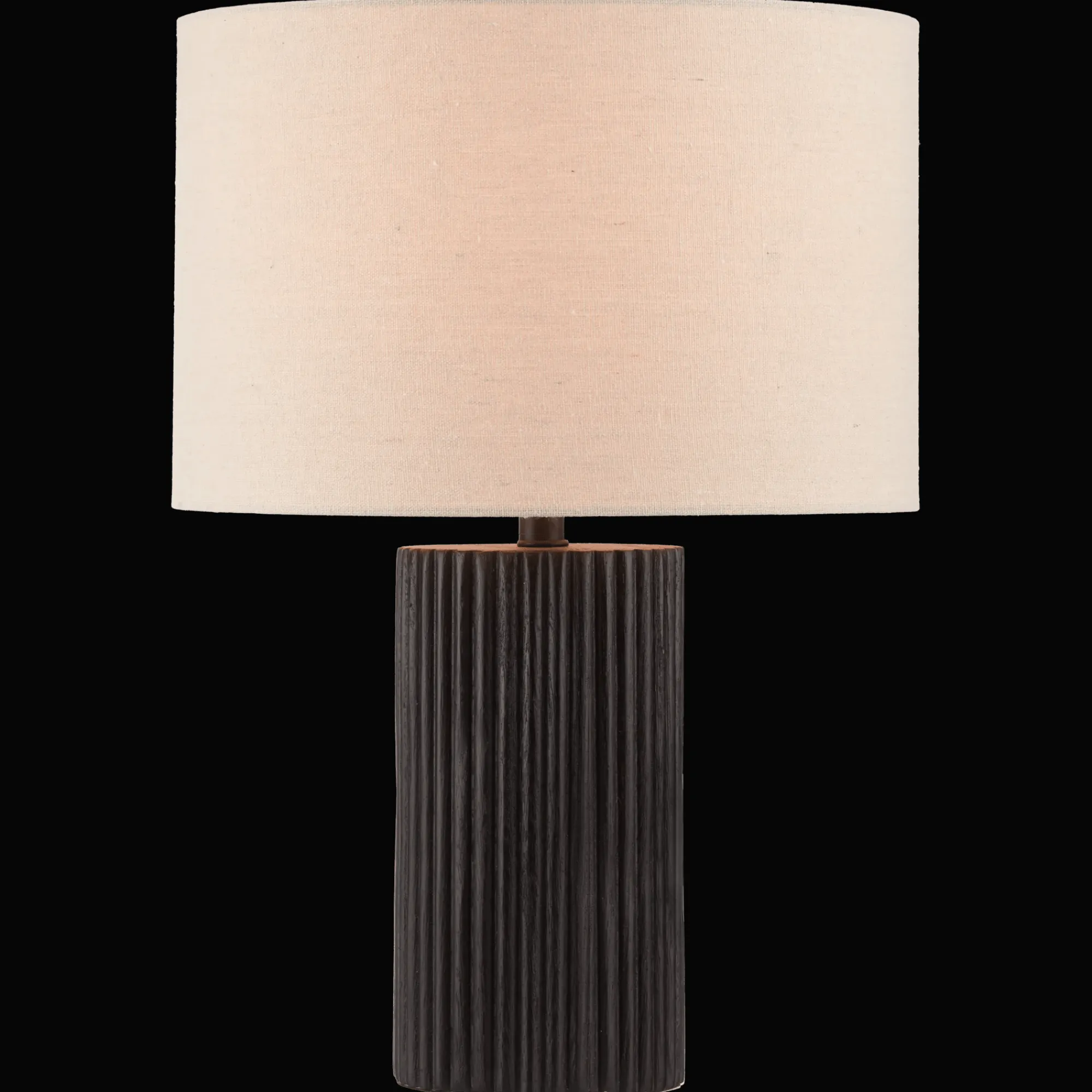 Bouclair Black Wood Table Lamp* Table Lamps