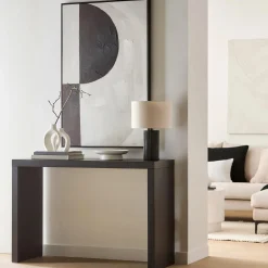 Bouclair Black Wood Veneer Console Table* Furniture Accessories|Consoles